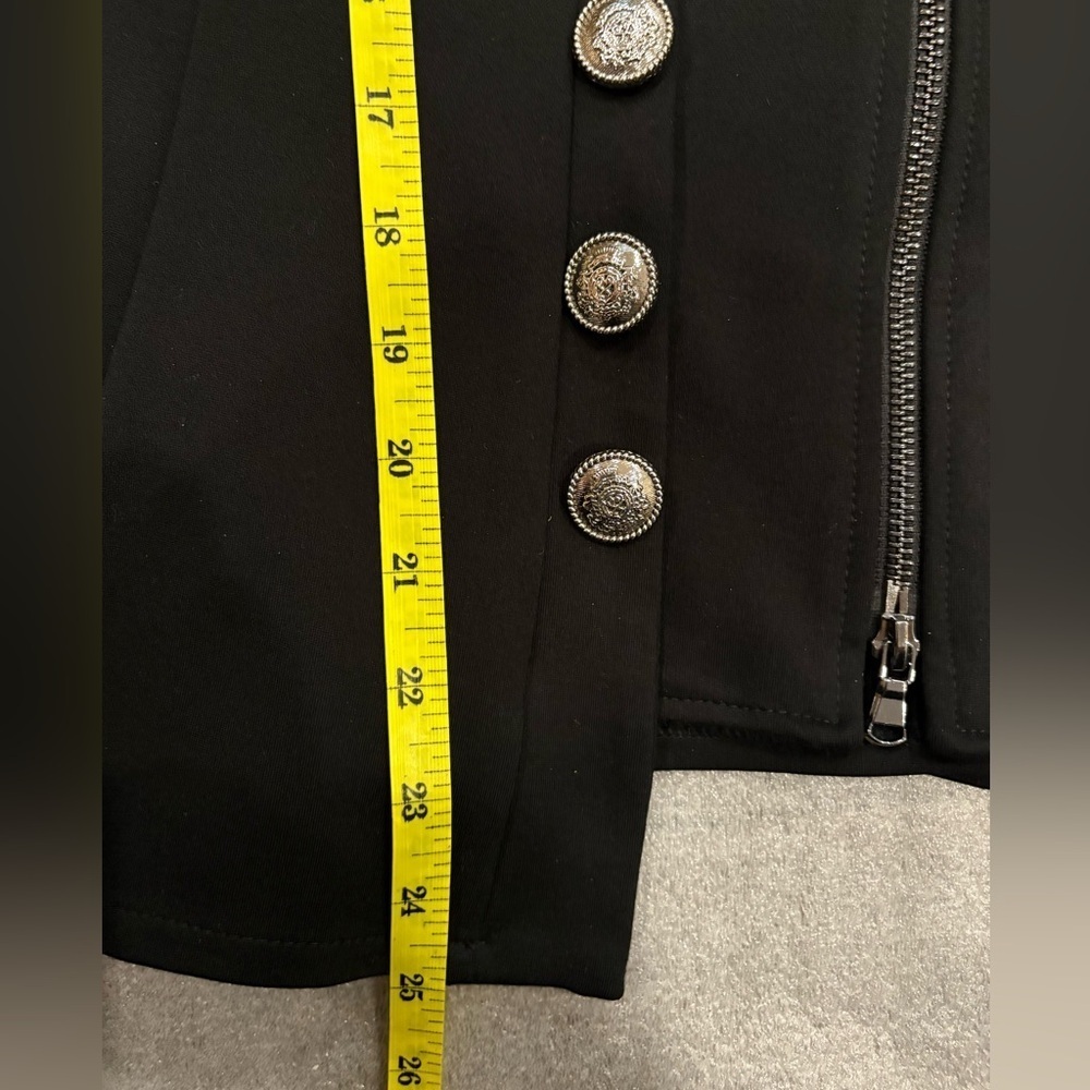 Joseph Ribkoff #183355 Woman's Black Military-Look Zip-Front Jacket - Picture 11 of 13